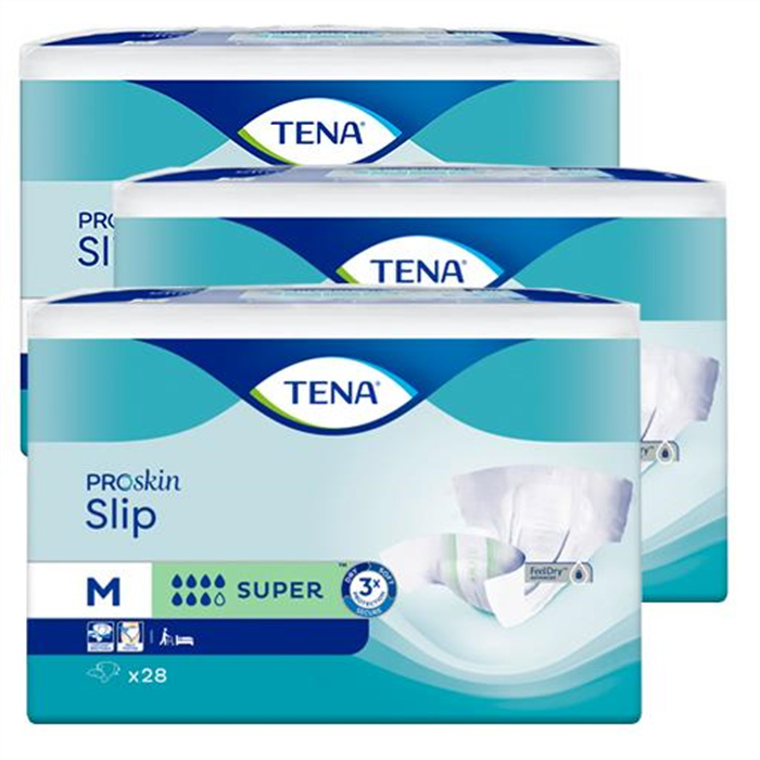 TENA Proskin Slip Super, Taille M,
28 pièces TENA Proskin Slip Super, Taille M,
28 pièces