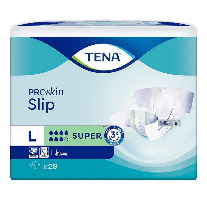 TENA Slip Super Green, Size L,
28 pieces TENA Slip Super Green, Size L,
28 pieces