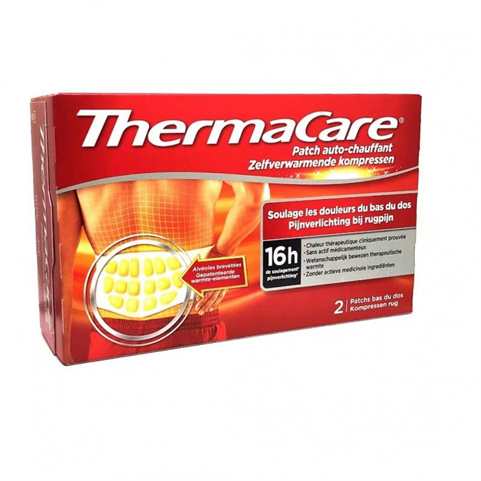 ThermaCare patchs chauffants bas du dos, 2 patchs, durée 16 h ThermaCare patchs chauffants bas du dos, 2 patchs, durée 16 h