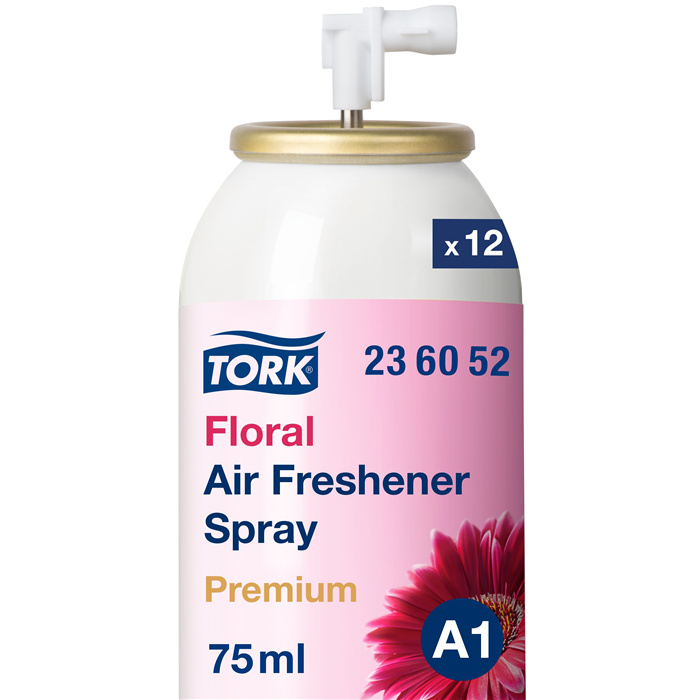 TORK AIRFRESHENER SPRAY, FLORAL 
BOITE A 12 FLACONS DE 75ML TORK AIRFRESHENER SPRAY, FLORAL 
BOITE A 12 FLACONS DE 75ML