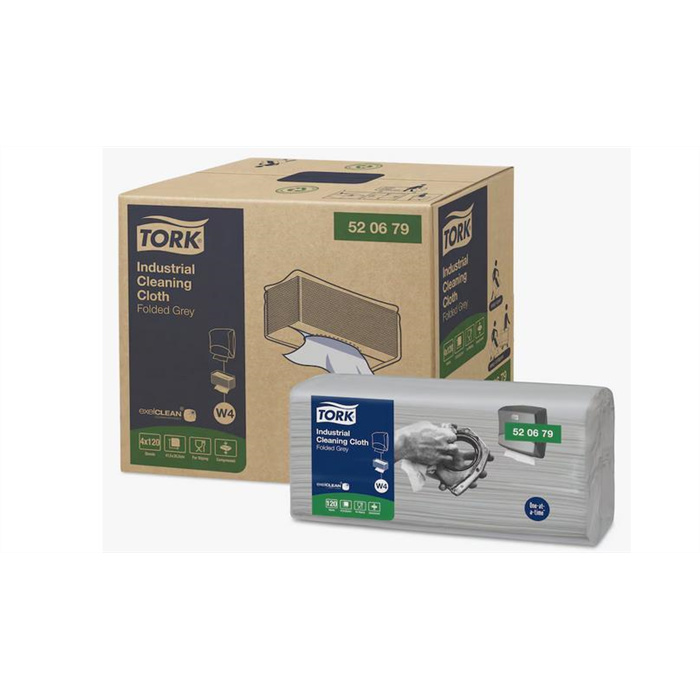 Tork Industrial Cloth Folded Grey Tork Industrial Cloth Folded Grey