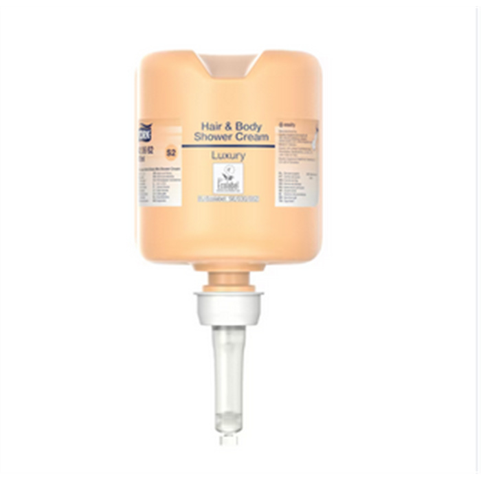 Tork mini Luxury Creme de douche corps et cheveux 475ml, S 2, 
8 x 475 ml Tork mini Luxury Creme de douche corps et cheveux 475ml, S 2, 
8 x 475 ml