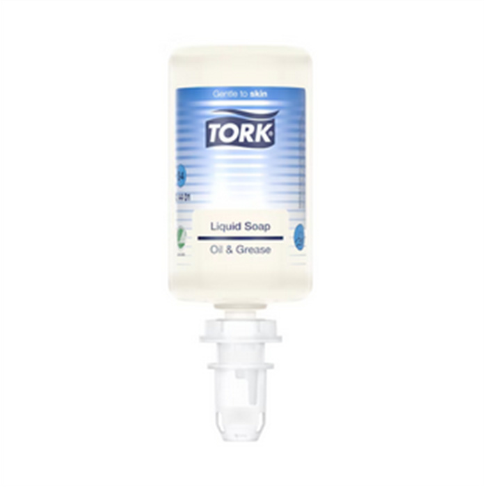 Tork Savon Liquide Spécial Huile et Graisse S4 Premium, 6 x 1 L. Tork Savon Liquide Spécial Huile et Graisse S4 Premium, 6 x 1 L.