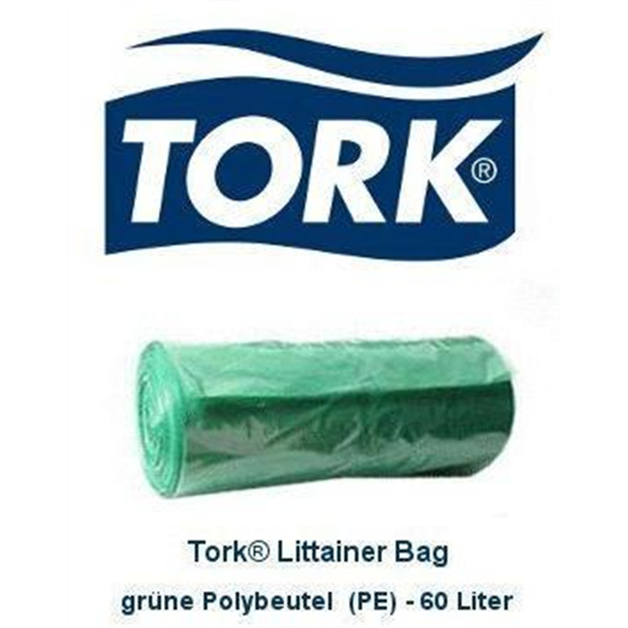 Tork Trash Bags 60 L, green, pack of 100 Tork Trash Bags 60 L, green, pack of 100