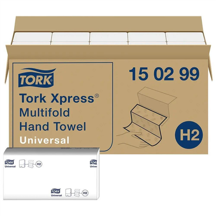 Tork Xpress Multifold Hand Towels, 2-ply, 23.4 x 21 cm, carton of 4740 sheets (20 packs of 237) Tork Xpress Multifold Hand Towels, 2-ply, 23.4 x 21 cm, carton of 4740 sheets (20 packs of 237)