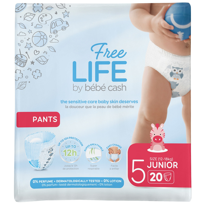 Training Pants Bebecash Junior No. 5 12-18 kg, 20 pièces Training Pants Bebecash Junior No. 5 12-18 kg, 20 pièces