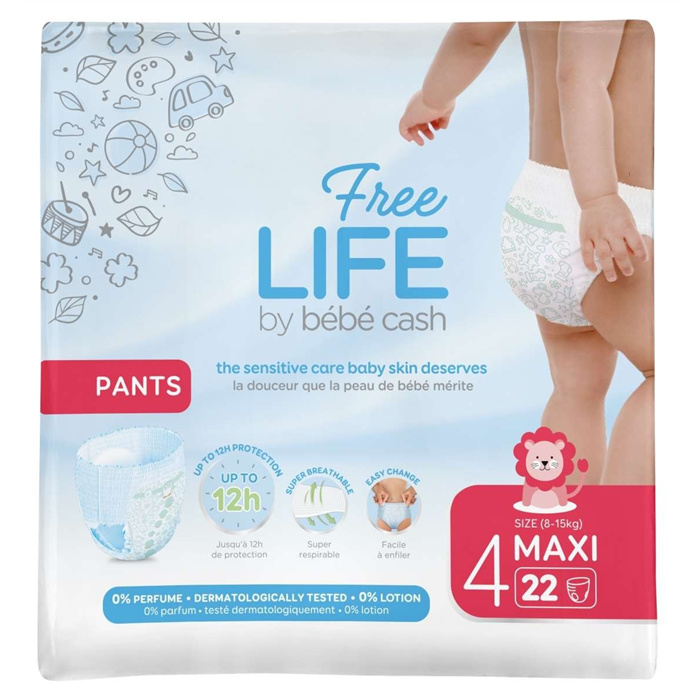 Training Pants Bebecash Maxi 8-15 kg, 22 pièces Training Pants Bebecash Maxi 8-15 kg, 22 pièces