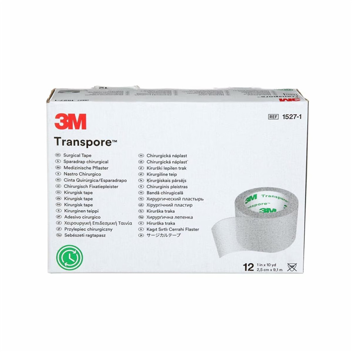 Transpore surgical plaster 2.5cm x 9.1 m Transpore surgical plaster 2.5cm x 9.1 m
