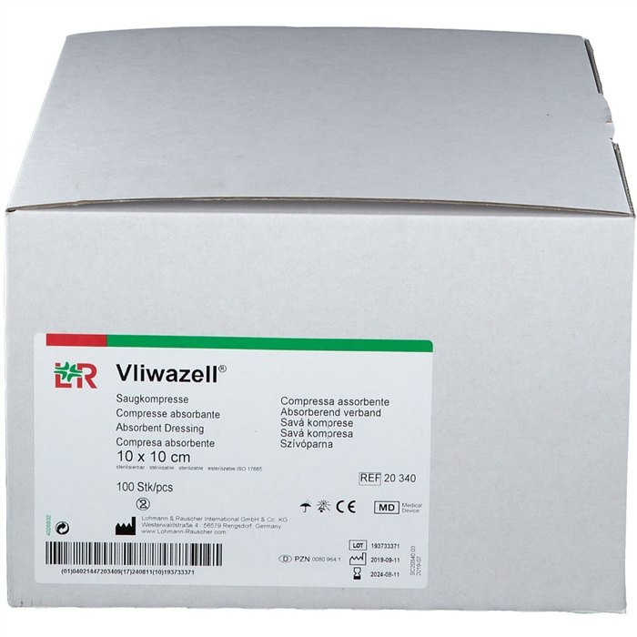 Vilwazell 10x10 non-sterile, 100 pieces Vilwazell 10x10 non-sterile, 100 pieces
