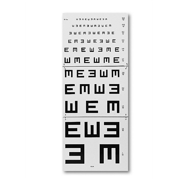 Wall-mounted optometric chart Armaignac test for illiterates Wall-mounted optometric chart Armaignac test for illiterates