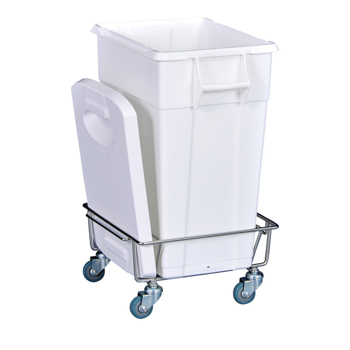 Wertstoffbehälter aus Kunststoff, 50 Liter, weiß (ohne Metallwagen) Wertstoffbehälter aus Kunststoff, 50 Liter, weiß (ohne Metallwagen)