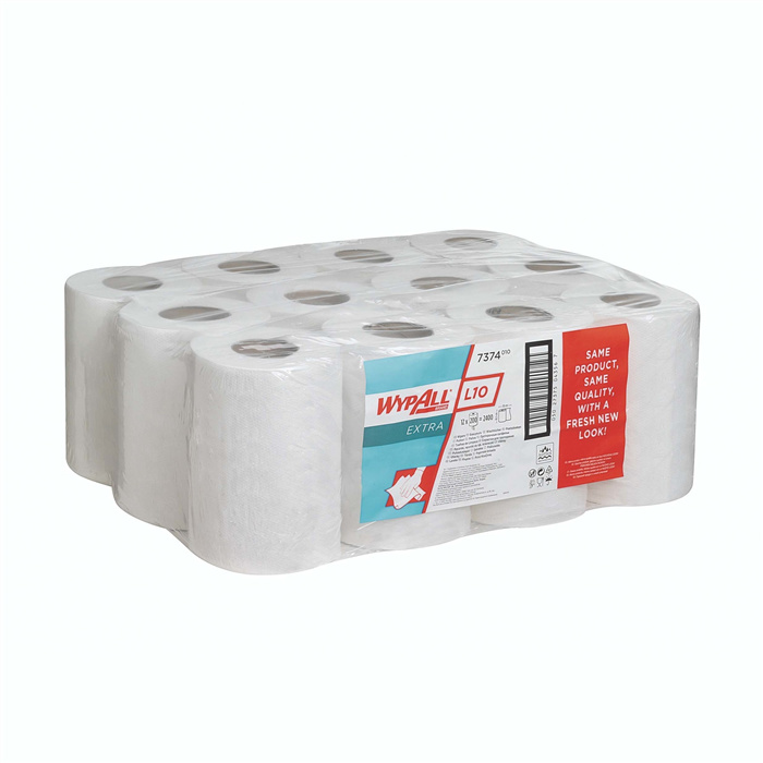 Wypall L10 wiping cloths, 38 x 18.3 cm, white, 6 pieces Wypall L10 wiping cloths, 38 x 18.3 cm, white, 6 pieces