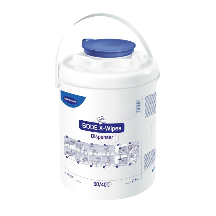 X-Wipes Spender mit blauem Deckel X-Wipes Spender mit blauem Deckel